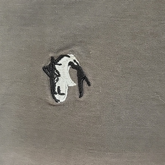 Vintage 1946 Embroidered Shark Shorts men's Sz 36. 8" Inseam grey - Picture 2 of 7